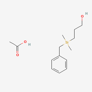 Acetic acid;3-[benzyl(dimethyl)silyl]propan-1-ol