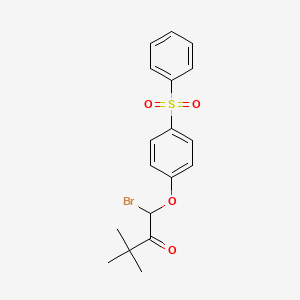 1-[4-(Benzenesulfonyl)phenoxy]-1-bromo-3,3-dimethylbutan-2-one