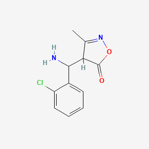 5(4H)-Isoxazolone, 4-[amino(2-chlorophenyl)methyl]-3-methyl-