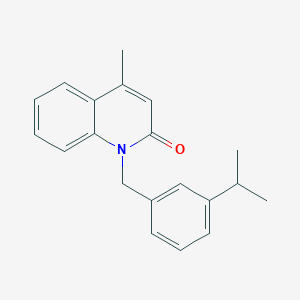 4-Methyl-1-{[3-(propan-2-yl)phenyl]methyl}quinolin-2(1H)-one