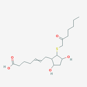 7-{3,5-Dihydroxy-2-[(2-oxoheptyl)sulfanyl]cyclopentyl}hept-5-enoic acid