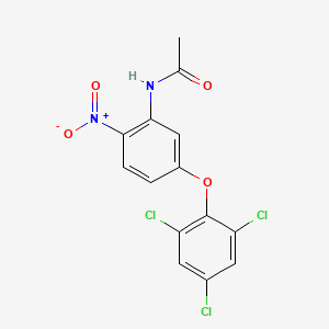 N-[2-Nitro-5-(2,4,6-trichlorophenoxy)phenyl]acetamide