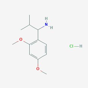 molecular formula C12H20ClNO2 B1457973 1-(2,4-二甲氧基苯基)-2-甲基丙-1-胺盐酸盐 CAS No. 1864074-72-5