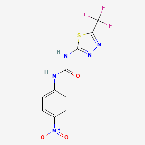 N-(4-Nitrophenyl)-N'-[5-(trifluoromethyl)-1,3,4-thiadiazol-2-yl]urea