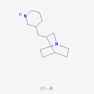 B1457979 (1s,4s)-3-(Piperidin-3-ylmethyl)quinuclidine hydrochloride CAS No. 1824274-60-3