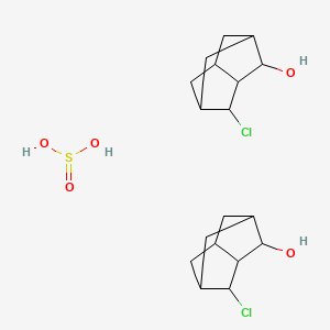 4-Chlorotricyclo[3.3.1.03,7]nonan-2-ol;sulfurous acid