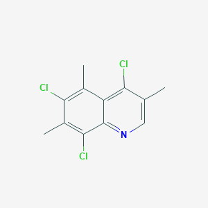 molecular formula C12H10Cl3N B14579849 Quinoline, 4,6,8-trichloro-3,5,7-trimethyl- CAS No. 61563-54-0