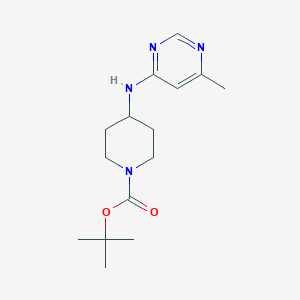 molecular formula C15H24N4O2 B1457987 叔丁基 4-[(6-甲基嘧啶-4-基)氨基]哌啶-1-甲酸酯 CAS No. 1448855-49-9