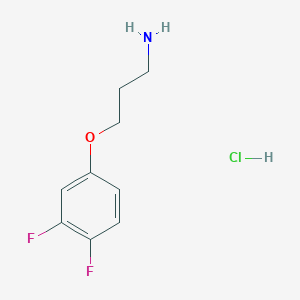 molecular formula C9H12ClF2NO B1457989 3-(3,4-二氟苯氧基)丙-1-胺盐酸盐 CAS No. 1864057-94-2