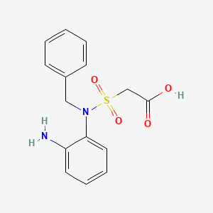 molecular formula C15H16N2O4S B14579912 Acetic acid, [[(2-aminophenyl)(phenylmethyl)amino]sulfonyl]- CAS No. 61154-68-5