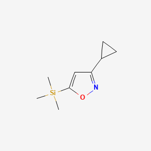 B1457996 3-Cyclopropyl-5-trimethylsilanyl-isoxazole CAS No. 1823336-88-4