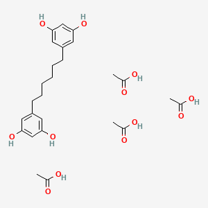 Acetic acid;5-[6-(3,5-dihydroxyphenyl)hexyl]benzene-1,3-diol