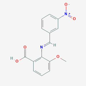 3-Methoxy-2-{(E)-[(3-nitrophenyl)methylidene]amino}benzoic acid