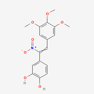 4-[1-Nitro-2-(3,4,5-trimethoxyphenyl)ethenyl]benzene-1,2-diol