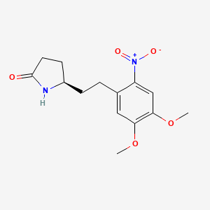 (5R)-5-[2-(4,5-dimethoxy-2-nitrophenyl)ethyl]pyrrolidin-2-one