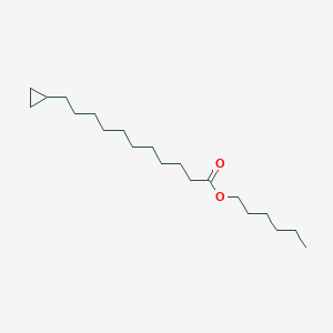 molecular formula C20H38O2 B14580115 Hexyl 11-cyclopropylundecanoate CAS No. 61350-85-4