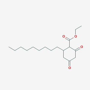 molecular formula C18H30O4 B14580206 Ethyl 2-nonyl-4,6-dioxocyclohexane-1-carboxylate CAS No. 61621-49-6