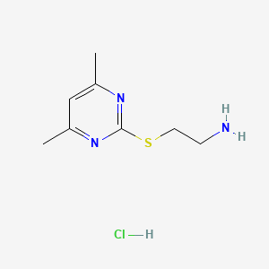 molecular formula C8H14ClN3S B1458025 2-((4,6-二甲基嘧啶-2-基)硫基)乙胺盐酸盐 CAS No. 1864015-67-7