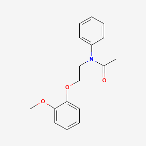 molecular formula C17H19NO3 B14580260 Acetamide, N-[2-(2-methoxyphenoxy)ethyl]-N-phenyl- CAS No. 61293-87-6