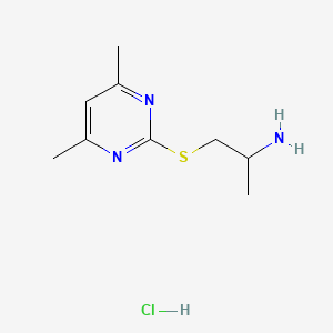 1-((4,6-Dimethylpyrimidin-2-yl)thio)propan-2-amine hydrochloride