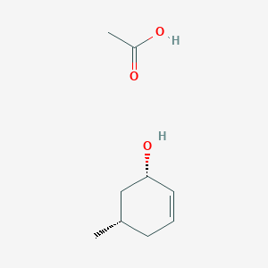 molecular formula C9H16O3 B14580346 Acetic acid--(1S,5S)-5-methylcyclohex-2-en-1-ol (1/1) CAS No. 61221-47-4