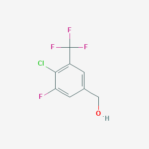 molecular formula C8H5ClF4O B1458036 4-氯-3-氟-5-(三氟甲基)苯甲醇 CAS No. 1431329-65-5