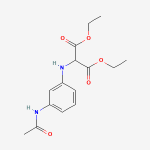 molecular formula C15H20N2O5 B14580463 Diethyl (3-acetamidoanilino)propanedioate CAS No. 61372-73-4