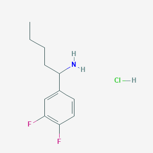 1-(3,4-Difluorophenyl)pentan-1-amine hydrochloride