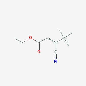 molecular formula C10H15NO2 B14580508 Ethyl 3-cyano-4,4-dimethylpent-2-enoate CAS No. 61212-25-7