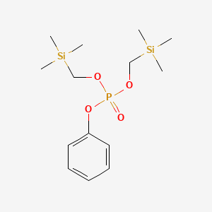 molecular formula C14H27O4PSi2 B14580516 Phenyl bis[(trimethylsilyl)methyl] phosphate CAS No. 61357-04-8