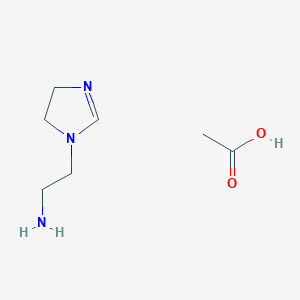 molecular formula C7H15N3O2 B14580520 Acetic acid;2-(4,5-dihydroimidazol-1-yl)ethanamine CAS No. 61503-77-3