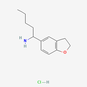 molecular formula C13H20ClNO B1458054 1-(2,3-二氢苯并呋喃-5-基)戊-1-胺盐酸盐 CAS No. 1864072-72-9