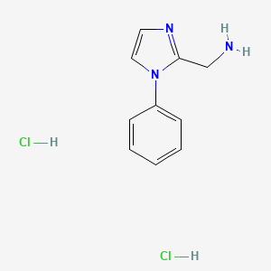 molecular formula C10H13Cl2N3 B1458058 (1-苯基-1H-咪唑-2-基)甲胺二盐酸盐 CAS No. 1795396-57-4