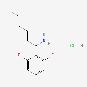 molecular formula C12H18ClF2N B1458059 1-(2,6-二氟苯基)己胺盐酸盐 CAS No. 1864064-92-5