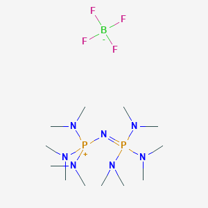 molecular formula C12H36BF4N7P2 B145806 1,1,1,3,3,3-六(二甲氨基)二磷腈四氟硼酸盐 CAS No. 137334-98-6