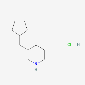 molecular formula C11H22ClN B1458060 3-(环戊基甲基)哌啶盐酸盐 CAS No. 1864056-85-8