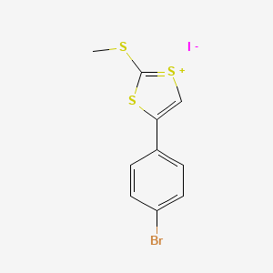 (E)-[4-(4-Bromophenyl)-2H-1,3-dithiol-2-ylidene](methyl)sulfanium iodide