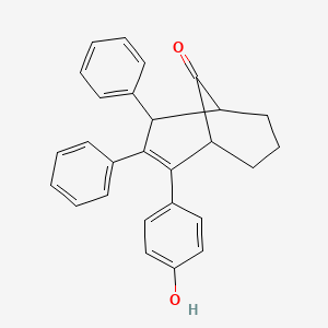 2-(4-Hydroxyphenyl)-3,4-diphenylbicyclo[3.3.1]non-2-en-9-one