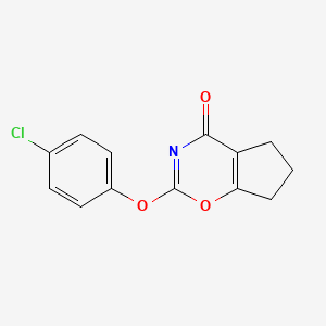 Cyclopent[e]-1,3-oxazin-4(5H)-one, 2-(4-chlorophenoxy)-6,7-dihydro-