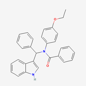 N-(4-Ethoxyphenyl)-N-[(1H-indol-3-yl)(phenyl)methyl]benzamide