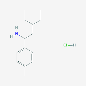 molecular formula C14H24ClN B1458070 3-乙基-1-(对甲苯基)戊胺盐酸盐 CAS No. 1864074-60-1