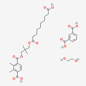 Benzene-1,3-dicarboxylic acid;4-[3-(9-carboxynonanoyloxy)-2,2-dimethylpropoxy]carbonyl-2,3-dimethylbenzoic acid;ethane-1,2-diol