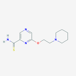 6-[2-(Piperidin-1-yl)ethoxy]pyrazine-2-carbothioamide