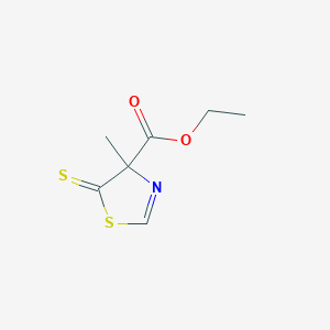 Ethyl 4-methyl-5-sulfanylidene-4,5-dihydro-1,3-thiazole-4-carboxylate