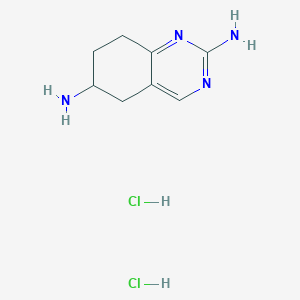 molecular formula C8H14Cl2N4 B1458074 5,6,7,8-四氢喹唑啉-2,6-二胺二盐酸盐 CAS No. 2098025-36-4