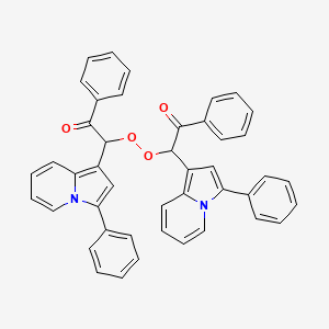 Ethanone, 2,2'-dioxybis[1-phenyl-2-(3-phenyl-1-indolizinyl)-