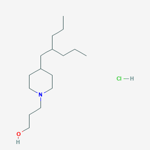 3-[4-(2-Propylpentyl)piperidin-1-yl]propan-1-ol;hydrochloride