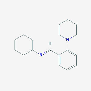 (E)-N-Cyclohexyl-1-[2-(piperidin-1-yl)phenyl]methanimine