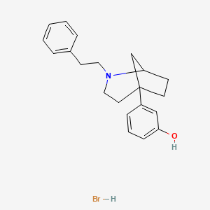 3-[2-(2-Phenylethyl)-2-azabicyclo[3.2.1]octan-5-yl]phenol;hydrobromide