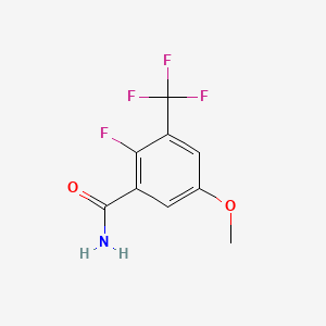 molecular formula C9H7F4NO2 B1458087 2-氟-5-甲氧基-3-(三氟甲基)苯甲酰胺 CAS No. 1373920-76-3